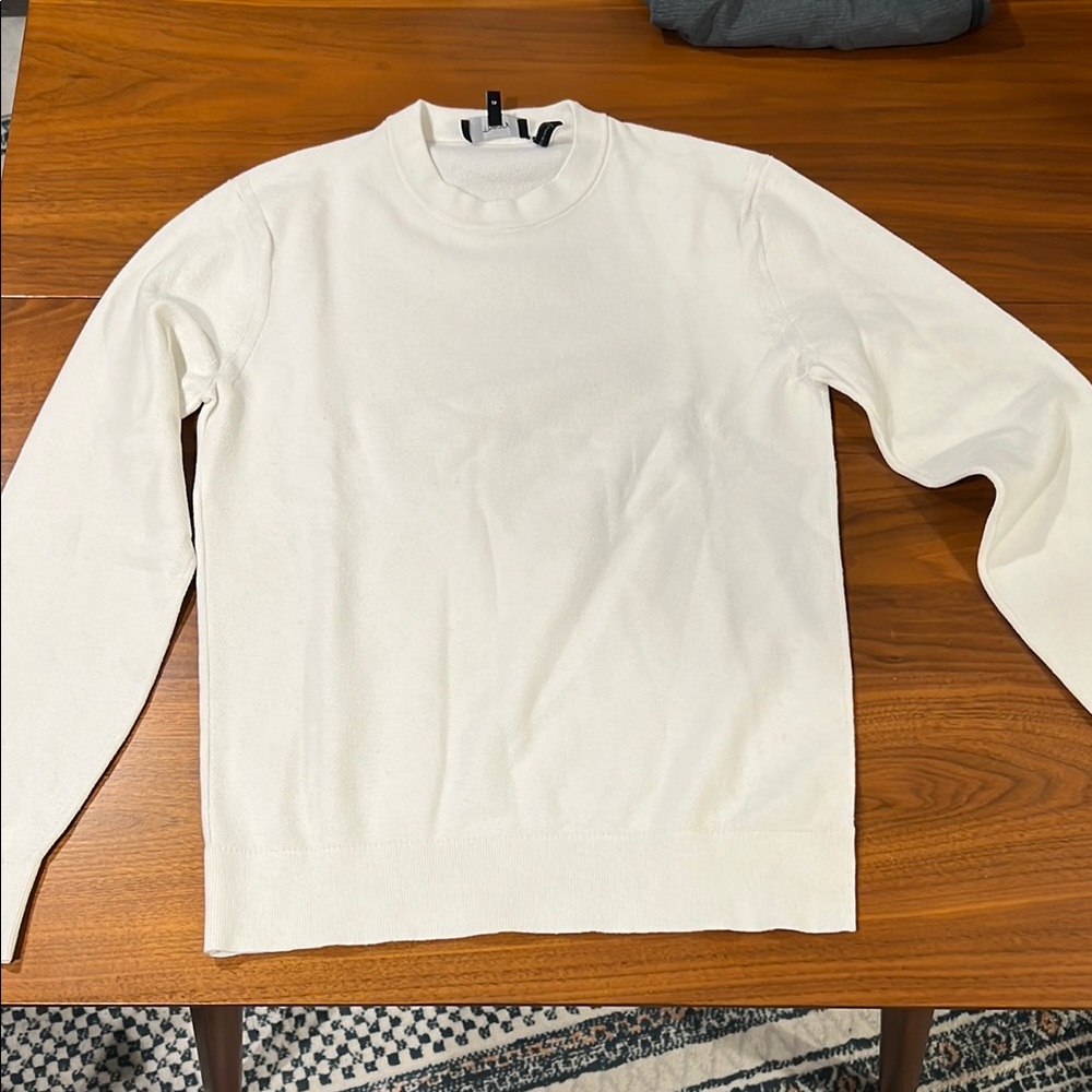 Theory Men's XS Lightweight White Sweater